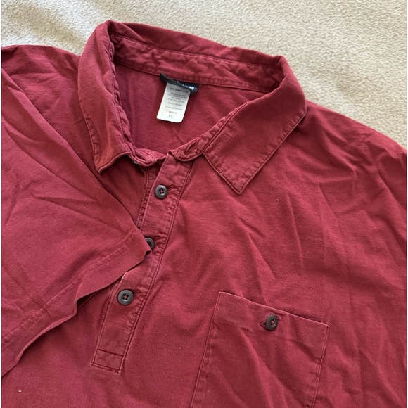 Patagonia Other - Patagonia Mens XL Polo Golf Summer Shirt Organic Cotton Burgundy Short Sleeve